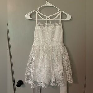 Girls White Formal Dress